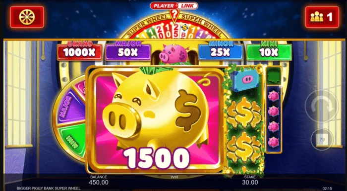 Bigger Piggy Bank Super Wheel big win