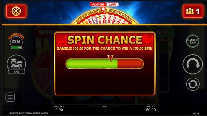 Bigger Piggy Bank Super Wheel chance spin